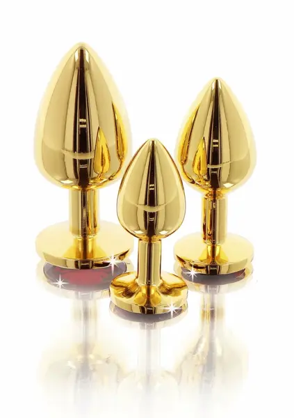 TABOOM Plug With Diamond Jewel M Gold Aluminium Red Crystal