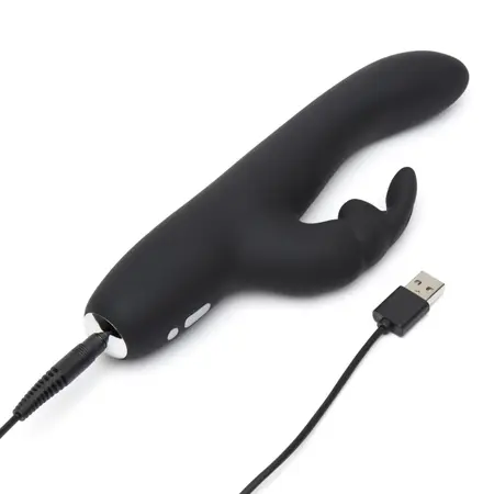 Fifty Shades of Grey Greedy Girl Slimline Rechargeable Rabbit Black
