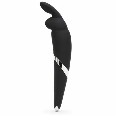Happy Rabbit Wand Black - Silicone Massager, 10 Modes, Waterproof