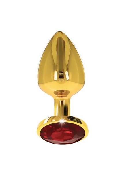 TABOOM Plug With Diamond Jewel S Gold Aluminium Red Crystal