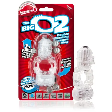 The Screaming O Big O 2 Intimate Dual Motor Clear Ring