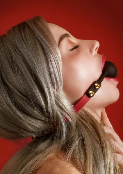TABOOM Silicone Ball Gag Adjustable Black - Premium Silicone, Unisex