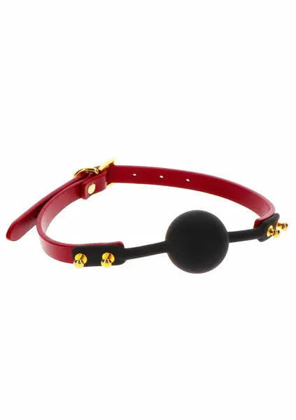 TABOOM Silicone Ball Gag Adjustable Black - Premium Silicone, Unisex