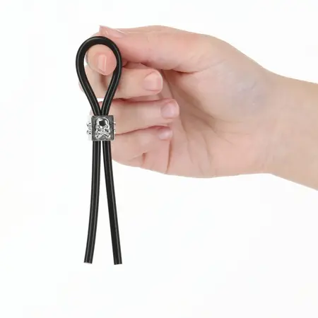 Lux Active Tether Adjustable Silicone Intimate Support Ring Black