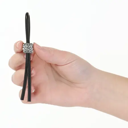 Lux Active Tether Adjustable Silicone Intimate Support Ring Black