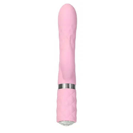 Pillow Talk Lively Pink Dual Motor Massager with Rotating Shaft