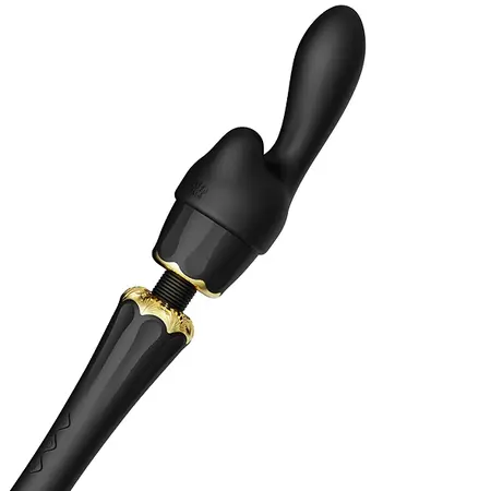ZALO Kyro Wand Massager Obsidian Black, Direct Power, Silicone, Large