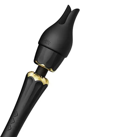 ZALO Kyro Wand Massager Obsidian Black, Direct Power, Silicone, Large