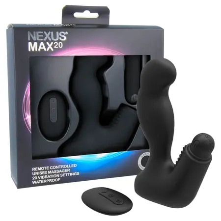 Nexus Max 20 Intimate Silicone System Black 20-Function Unisex