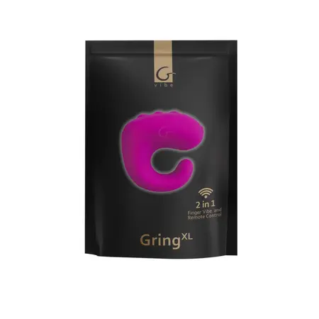 Gvibe Gring XL Sweet Raspberry Finger Device & Remote, Waterproof, Silicone