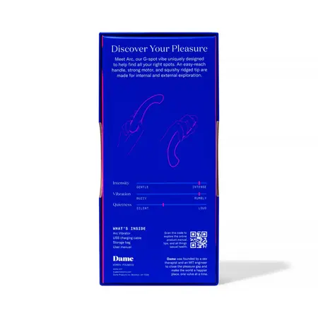 Dame Products Arc Berry - Curved Silicone Stimulation Device, Rechargeable