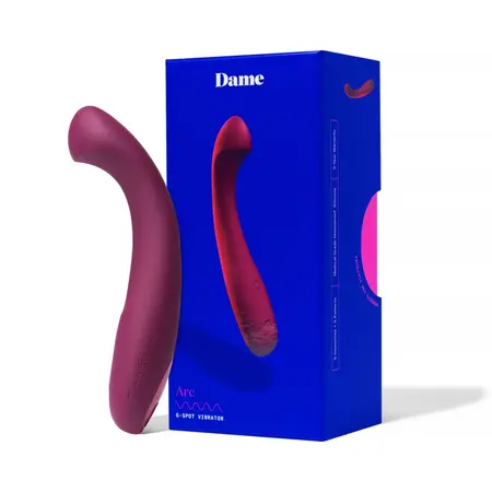 Dame Products Arc Berry - Curved Silicone Stimulation Device, Rechargeable