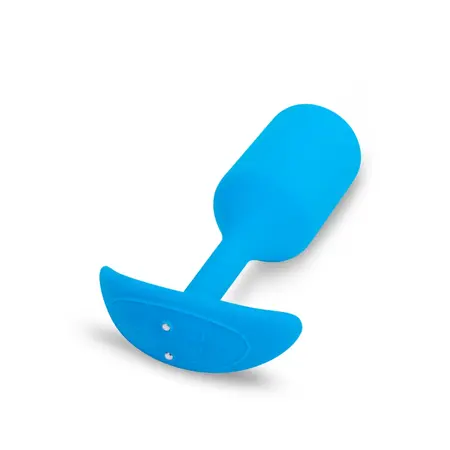 b-Vibe Vibrating Snug Plug 3 Blue - Weighted Silicone Model 160g