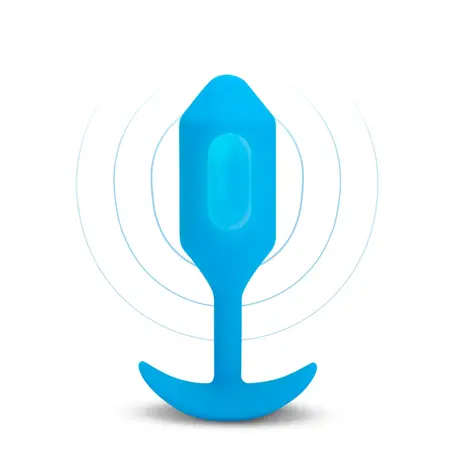 b-Vibe Vibrating Snug Plug 3 Blue - Weighted Silicone Model 160g