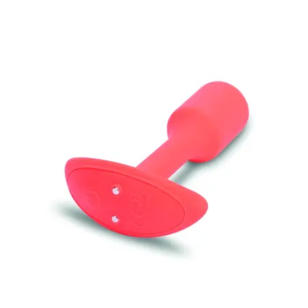 b-Vibe Vibrating Snug Plug 1 Orange - Weighted Silicone Model 62g