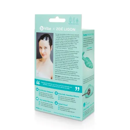 b-Vibe Texture Plug Bump Mint - Silicone Anal Plug with Vibrating Function