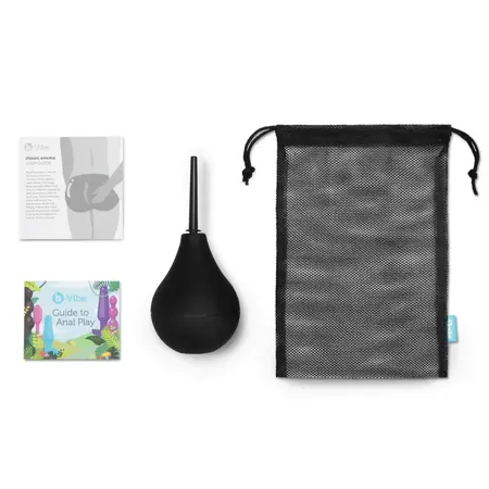 b-Vibe Classic Enema Set - Soft Silicone Hygiene System 225 ml Blue