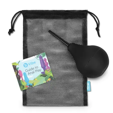 b-Vibe Classic Enema Set - Soft Silicone Hygiene System 225 ml Blue