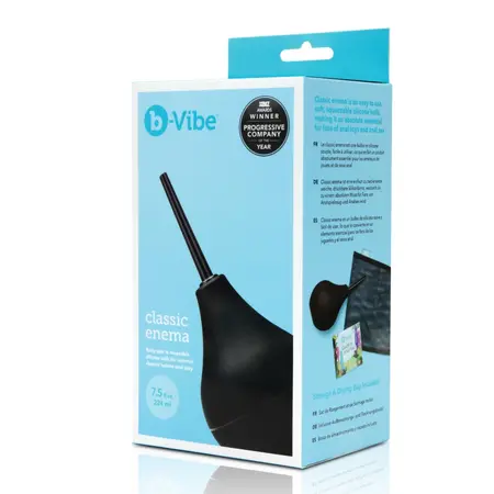 b-Vibe Classic Enema Set - Soft Silicone Hygiene System 225 ml Blue