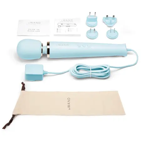 Le Wand Plug-In Massager Sky Blue - Powerful Classic Vibrating Device