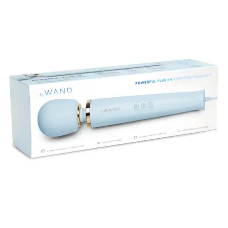 Le Wand Plug-In Massager Sky Blue - Powerful Classic Vibrating Device