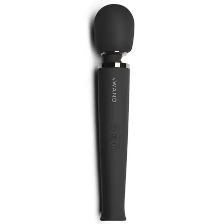 Le Wand Massager Black - Rechargeable Multi-Speed Silicone Wand
