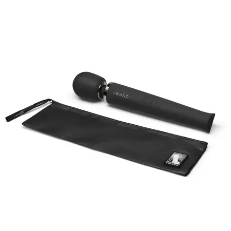 Le Wand Massager Black - Rechargeable Multi-Speed Silicone Wand