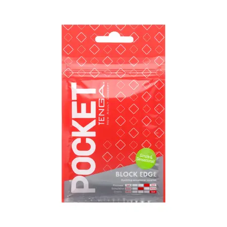 Tenga Pocket Series Block Edge Intimate Device, Compact Travel Size
