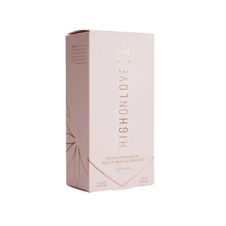 HighOnLove Massage Oil Lychee Martini 120ml - Nourishing Hemp Blend