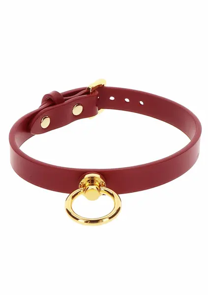 TABOOM O-Ring Collar Vegan Leather Adjustable Black 8713221824295