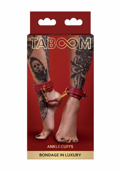 TABOOM Ankle Cuffs Vegan Leather Adjustable Black 8713221824288