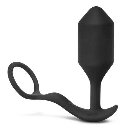 b-Vibe Snug & Tug XL Vibrating Silicone Ring & Weighted Plug Set