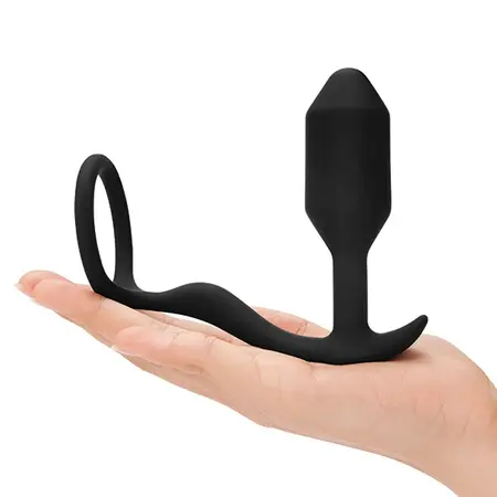 b-Vibe Snug & Tug Dual Sensation Silicone System 128g Black