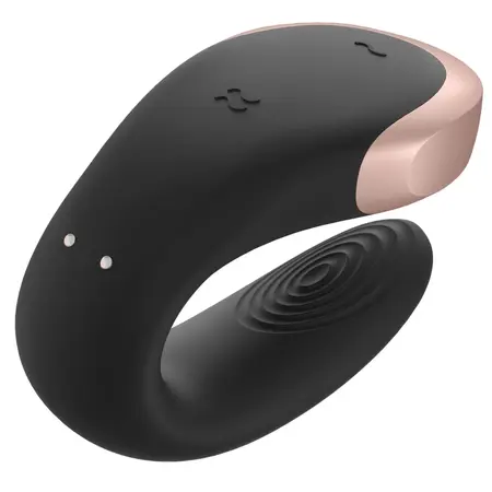 Satisfyer Double Love Black - App-Controlled Couples Device, Waterproof