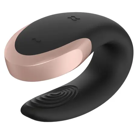 Satisfyer Double Love Black - App-Controlled Couples Device, Waterproof