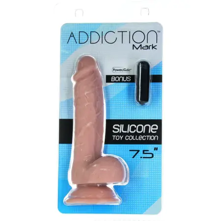 Addiction Mark 19 cm Anatomical Model with Suction Base Beige