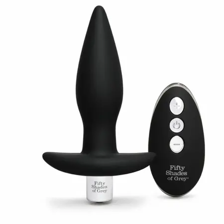 Fifty Shades of Grey Relentless Vibrations Remote Silicone Plug Black