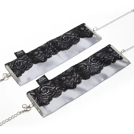 Fifty Shades of Grey Play Nice Satin Wrist Cuffs Adjustable Black