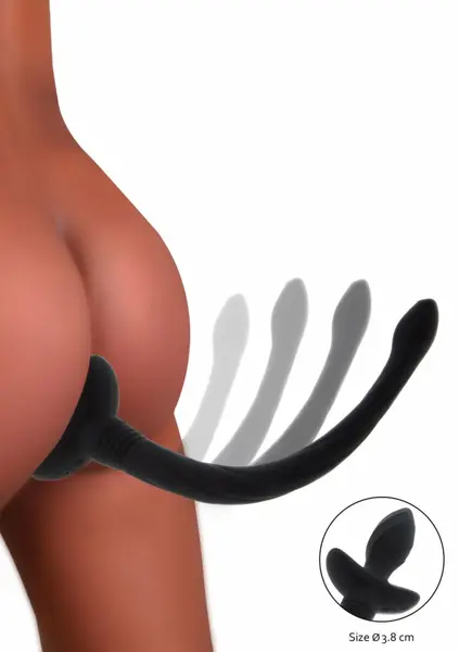 Taboom Puppy Play Wiggle Tail Silicone Remote-Controlled Black M