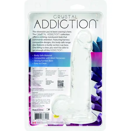 Addiction Crystal Addiction Clear 20 cm Flexible Intimate Model TPE
