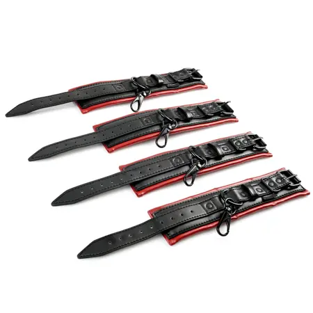 Sportsheets Saffron Adjustable Bar & Cuff System, Red-Black, 63.8 cm