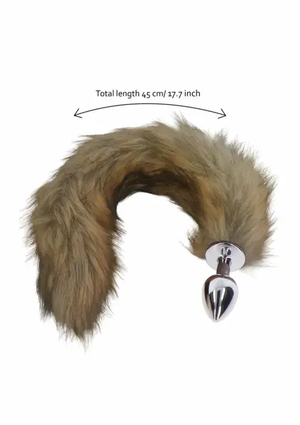 TABOOM Foxtail Plug Silver - Aluminum Model with Faux Fur Tail