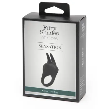 Fifty Shades of Grey Sensation Ring USB Rechargeable Black Silicone