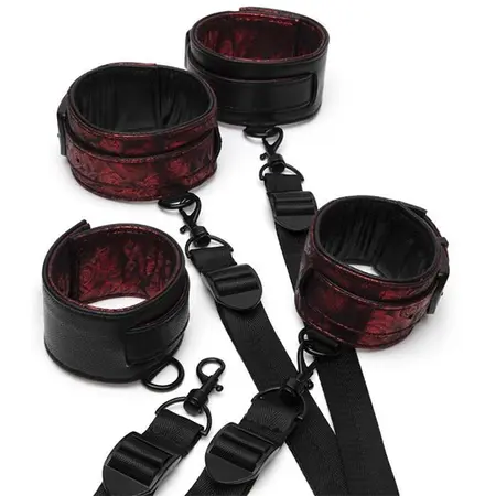 Fifty Shades of Grey Sweet Anticipation Under Mattress Restraint Set, Adjustable