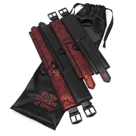 Fifty Shades of Grey Sweet Anticipation Under Mattress Restraint Set, Adjustable