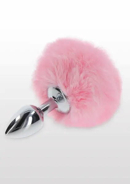 TABOOM Bunnytail Plug Pink - Aluminum Model with Faux Tail, Small Size