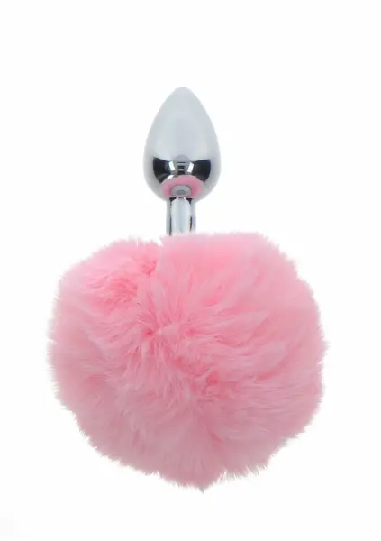 TABOOM Bunnytail Plug Pink - Aluminum Model with Faux Tail, Small Size
