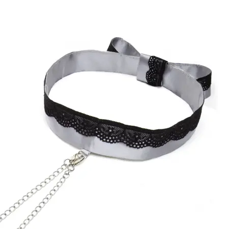 Fifty Shades of Grey Play Nice Satin Collar & Adjustable Silicone Clamps