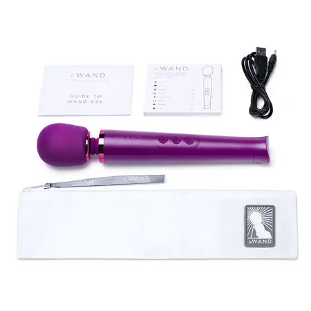 Le Wand Petite Massager Cherry - Compact Rechargeable Wand, 6 Modes