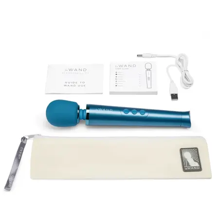 Le Wand Petite Massager Blue - Compact Rechargeable Model, 10 Modes